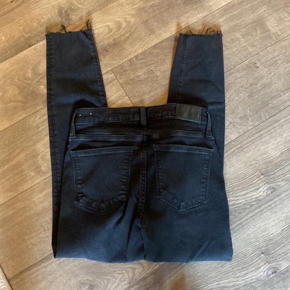 Madewell Roadtripper Raw Hem skinny Black Jeans Size 28 L12 - Picture 6 of 6